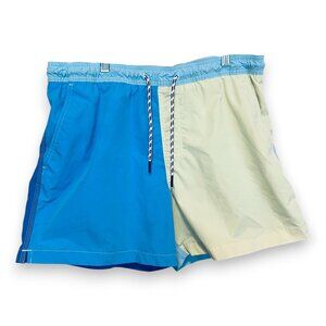 American Eagle Swim Shop Mens Colorblock Swim Trunks W/ Pocket Size L Multi